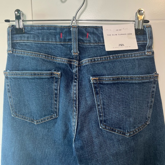 NWT Zara The Slim Turned Hem Jean Size 2 - Picture 3 of 15